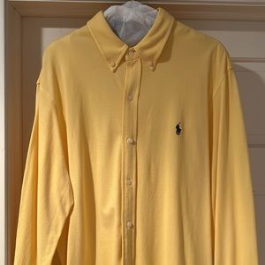 Ralph Lauren- LS Yellow Featherweight Mesh- XL